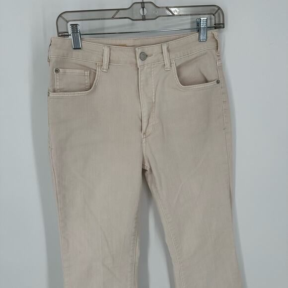 Anthropologie Pilcro Off White Light Cream The Icon Flare Leg Denim Jeans 27 - Picture 3 of 12